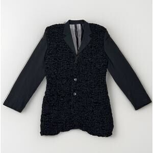Jean Paul Gaultier Homme Ruffle Knit Blazer Men’s 48 Vintage 90s Archive JPG